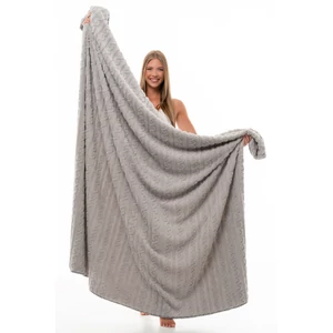 Poppy Csavart Takaró, Szürke 190X210