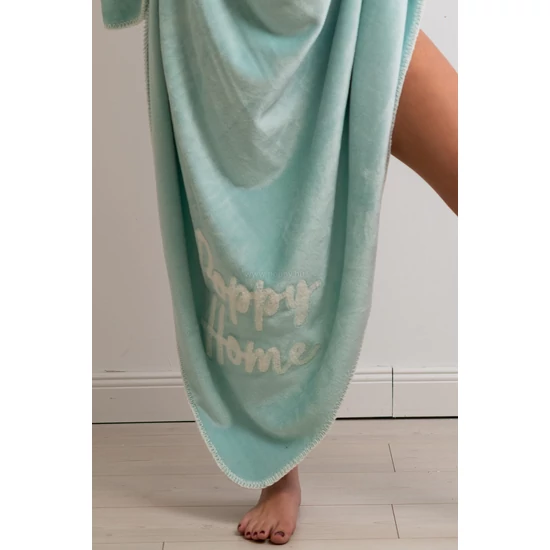 Poppy Hímzett Takaró, Poppy Home Halvány türkiz