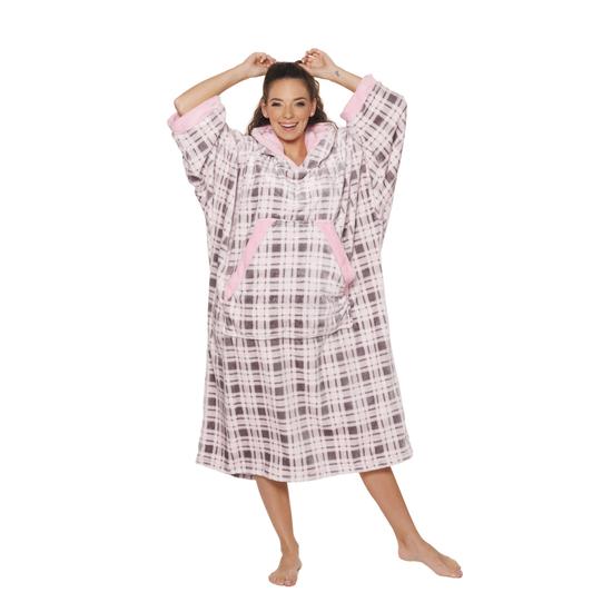 Poppy Hoodie kapucnis takaró, Kockás mintás