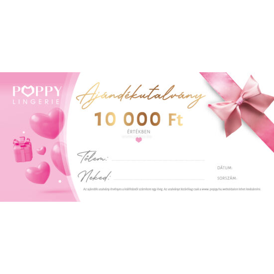 Poppy Ajándékutalvány, 10000 Ft
