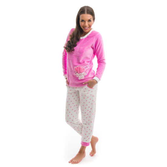 Poppy Nice Aprószives Közép Pink Wellsoft Pizsama