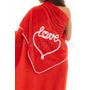 Kép 3/4 - Poppy Hímzett Takaró, Love Piros