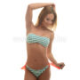 Kép 1/5 - Poppy Ciklon Venice Zöld-Fehér-Lazac Bikini