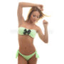 Kép 1/3 - Poppy Ciklon Zöld Bikini